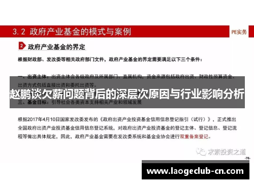 赵鹏谈欠薪问题背后的深层次原因与行业影响分析 赵鹏谈欠薪问题背后的深层次原因与行业影响分析